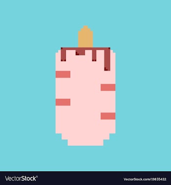 Pixel icon in flat style french hot dog vector image