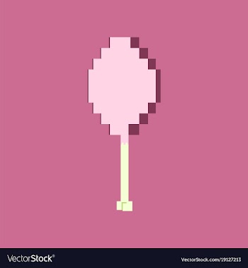 Pixel icon in flat style fried chicken drumsticks vector image