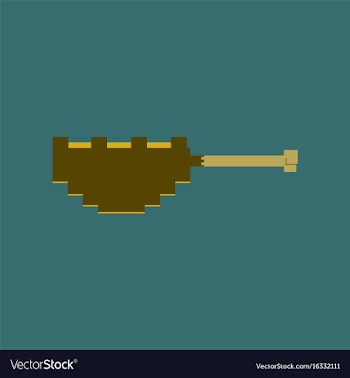 Pixel icon in flat style fried chickens leg vector image