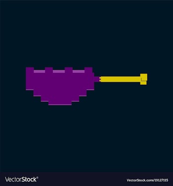 Pixel icon in flat style fried chickens leg vector image