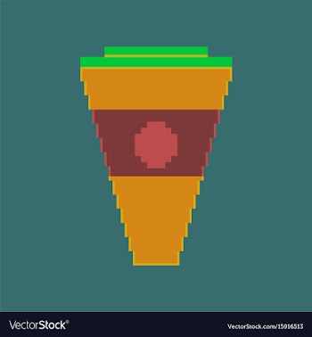 Pixel icon in flat style glass of cola vector image