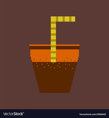 Pixel icon in flat style glass of soda with straw vector image