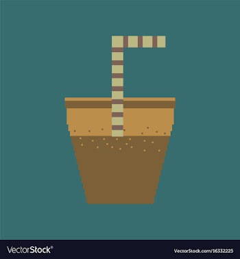 Pixel icon in flat style glass of soda with straw vector image
