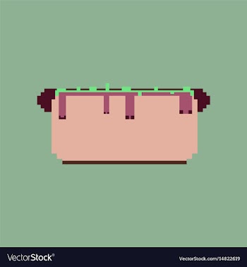 Pixel icon in flat style hot dog vector image