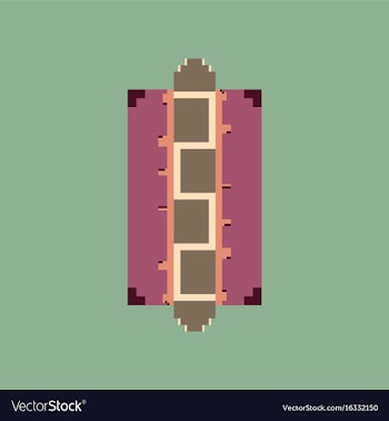 Pixel icon in flat style hot dog vector image