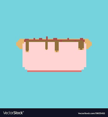 Pixel icon in flat style hot dog vector image