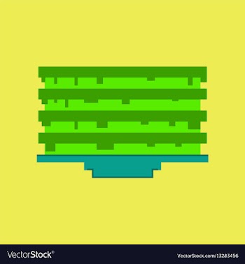 Pixel icon in flat style pancake with jam vector image