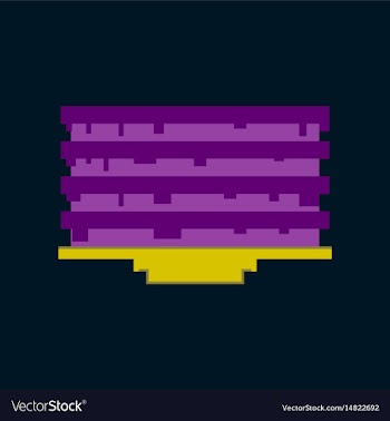 Pixel icon in flat style pancake with jam vector image