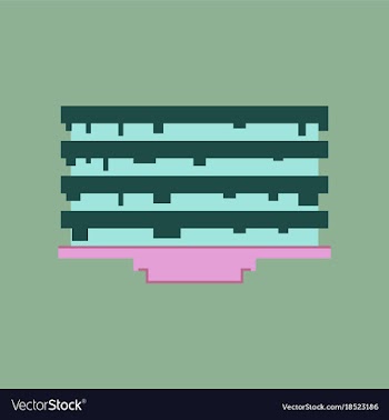 Pixel icon in flat style pancake with jam vector image