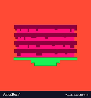 Pixel icon in flat style pancake with jam vector image