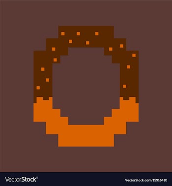 Pixel icon in flat style pretzel vector image