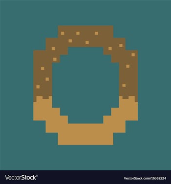 Pixel icon in flat style pretzel vector image