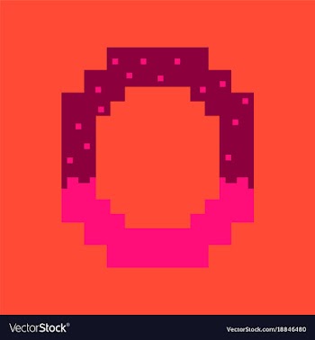 Pixel icon in flat style pretzel vector image
