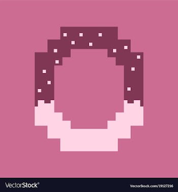 Pixel icon in flat style pretzel vector image