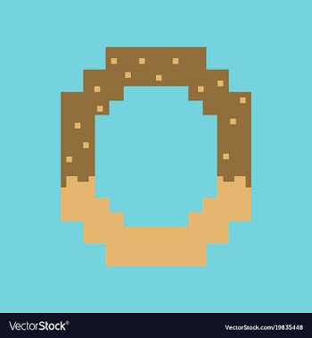 Pixel icon in flat style pretzel vector image