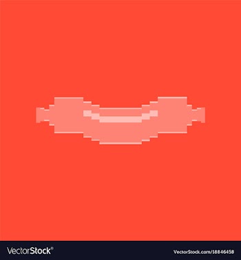 Pixel icon in flat style sausage vector image