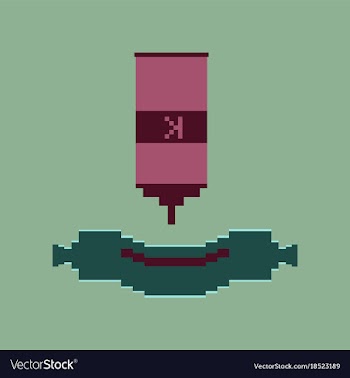 Pixel icon in flat style sausage with ketchup vector image