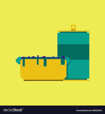Pixel icon in flat style soda and hot dog vector image