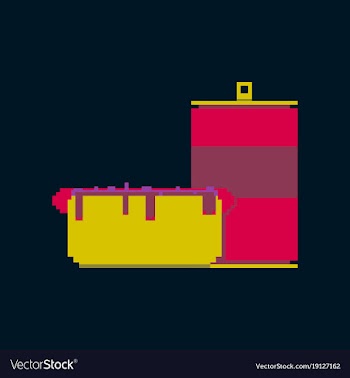 Pixel icon in flat style soda and hot dog vector image