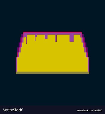 Pixel icon in flat style tacos vector image