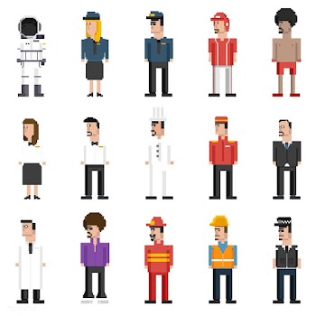 Pixel illustration of occupation | Free stock vector - 95111