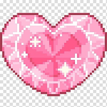 PIXEL KAWAII S, pink heart illustration transparent background PNG clipart