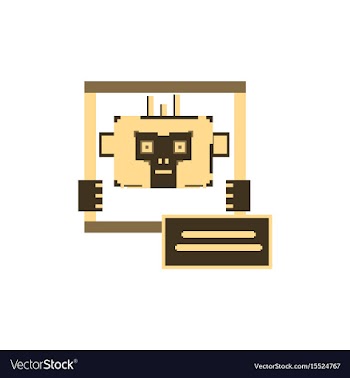 Pixel monkey vector image