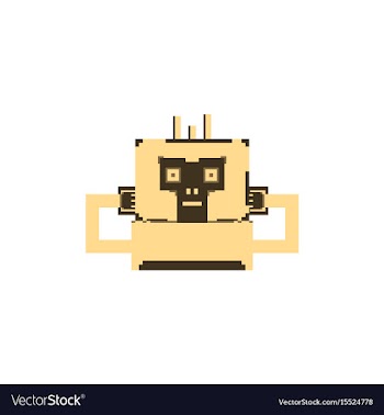 Pixel monkey vector image