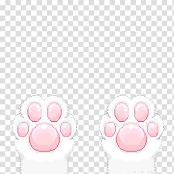Pixel pink, animal feet transparent background PNG clipart