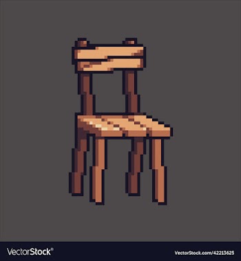 pixelated chair game asset