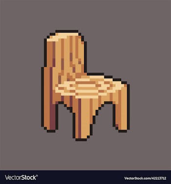 pixelated chair game asset