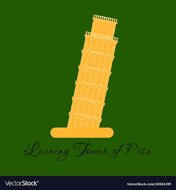Piza tower italy icon design vector image
