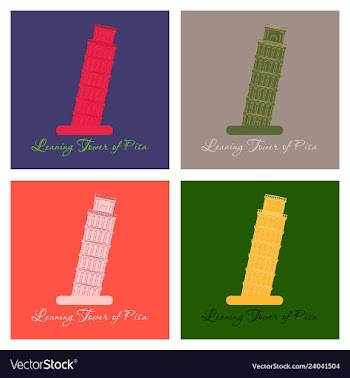 Piza tower italy icon design vector image