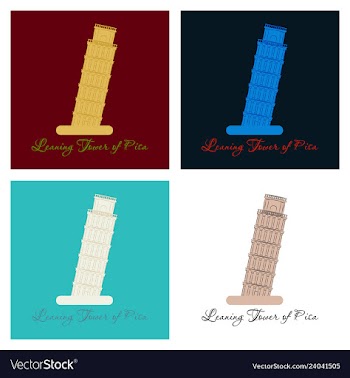 Piza tower italy icon design vector image