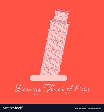 Piza tower italy icon design vector image
