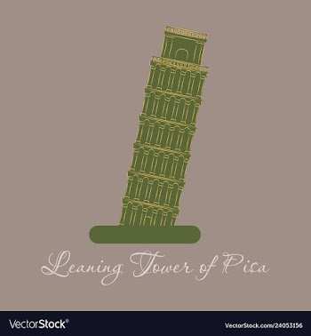 Piza tower italy icon design vector image