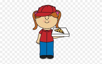 Pizza Clip Art - Pizza Delivery Girl Clipart
