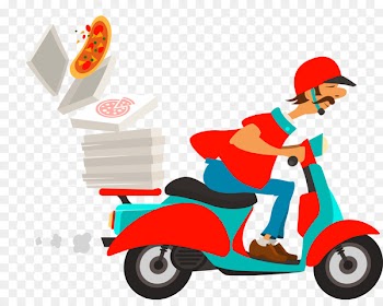 Pizza delivery Pizza delivery Online food ordering Restaurant - The pizza delivery man 