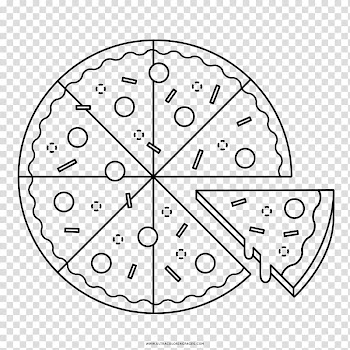 Pizza Drawing Coloring book Line art, helloweem transparent background PNG clipart