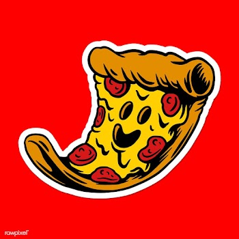 Pizza drawing style sticker vector | Free  vector - 2359523