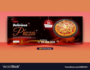 pizza facebook cover web banner design