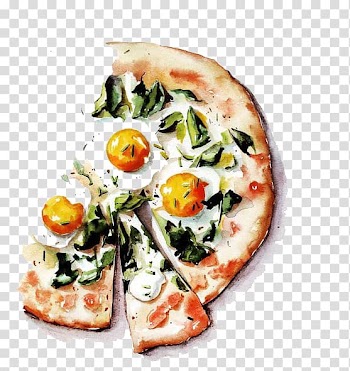 Pizza Food Watercolor painting Illustration, Watercolor pizza transparent background PNG clipart