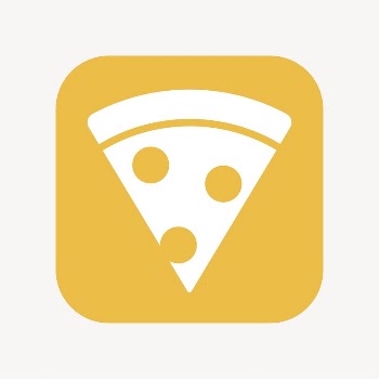 Pizza icon, flat square design | Free Icons - rawpixel