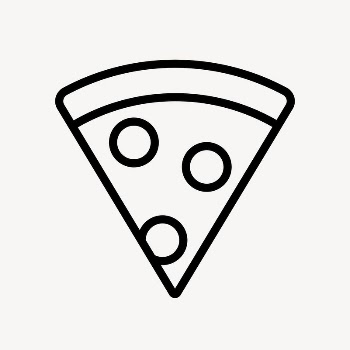 Pizza icon, line art illustration | Free Icons - rawpixel