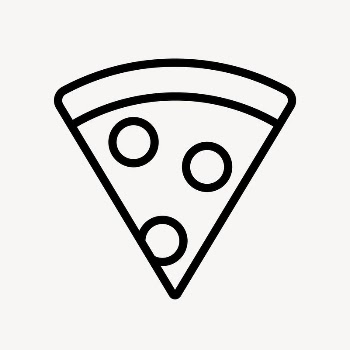 Pizza icon, line art illustration | Free Icons - rawpixel