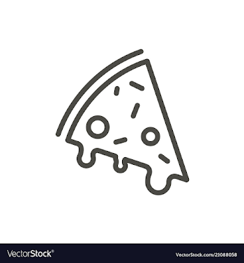Pizza icon outline slice food line pizza Vector Image