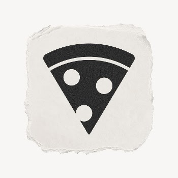 Pizza icon, ripped paper design | Free PSD - rawpixel