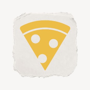 Pizza icon, ripped paper design | Free PSD - rawpixel