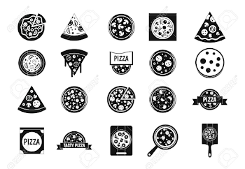 Pizza Icon Set. Simple Set Of Pizza Vector Icons For Web Design ...