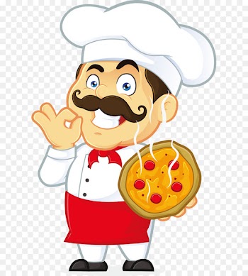 Pizza Italian cuisine Chef Clip art - Vector cartoon chef and pizza 